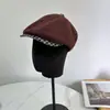 Boina Xadrez Patchwork Estilo Coreano Outono Inverno para Mulheres, Versátil e Fashionável Lã Escovada Quente Estilo Britânico Chapéu de Artista Tendência