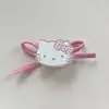 Lindo Cuadros con Borde Plateado Cabeza de Gato KT Lazo Accesorios Acrílicos Adorno para el Cabello DIY Funda para Teléfono Móvil Agujero Decorativo Zapatos