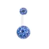 Venta Caliente Transfronteriza Shambhala Bola de Diamante Completo Varilla Exterior de Plástico Acrílico Joyería de Acero Inoxidable para Piercing Clavo de Ombligo Anillo de Ombligo