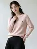 Suéter de punto trenzado de tres cabos con cuello redondo para mujer, prenda base para otoño e invierno, tejido grueso, elegante, holgado, versátil
