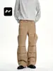 Pantalones Cargo Funcionales Estilo Retro Americano Multibolsillos Unisex Modernos Casuales Holgados Rectos Versátiles Largos