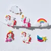 Unicórnio Fofo com Glitter Arco-Íris Cola em Creme Grampo de Cabelo Capa de Celular Porta-Copos para Carro Elétrico Fivela de Sapato Acessórios de Resina DIY