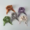 Bufanda infantil estilo coreano para otoño e invierno, chal de punto simple a rayas verticales, bufanda triangular, unisex, color liso, capa pequeña