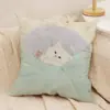 Almofada Fofa de Abraço de Coelho Urso Curativa Quarto Dormitório Sofá Escritório Almofada Lombar Coração de Menina Melhor Amigo Presente de Aniversário