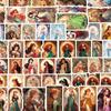 50 lindas imágenes de dibujos animados niña princesa tarjeta personaje mano cuenta pegatinas papelería equipaje notas pegatinas