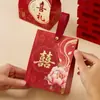 Caixa de doces de casamento Xido estilo chinês com peônia dourada, caixa de presente de casamento para segurar na mão, bolsa de doces de casamento de alta qualidade e elegante
