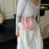 Bolsa Grande de Ombro para Uso Casual e Trabalho Feminina 2025 Nova Cor Contrastante Estampada com Laço Bolsa Saco Bolsa Transversal