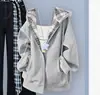 Conjunto informal de dos piezas para niñas: chaqueta con capucha de retazos a cuadros estilo coreano, salada y dulce, delgada, y pantalones anchos holgados.