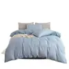 Conjunto de Flanela Escovada Muji Estilo Japonês de Quatro Peças, Conjunto de Roupa de Cama para Casa com Xadrez Pequeno Retrô, Amigo da Pele, Universal para Todas as Estações