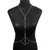 Corrente Corporal Dourada com Zircônia Cintilante Retrô, Corrente de Cintura Única de Nicho, Acessório de Colar com Franjas de Strass Sexy para Biquíni