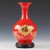 Jarrón pequeño de cerámica Jingdezhen con forma de tesoro amarillo, para sala de estar, mueble de TV, decoración del hogar, adornos.