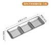 Acero Inoxidable 304 Plato Coreano para Dips Dorado Múltiples Compartimentos Plato para Sazonar Barbacoa Hogareño Espesado Plato para Salsas Olla Caliente Barbacoa