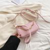 Moda Vintage Bolsa Pequeña para Mujer 2023 Primavera y Verano Color Sólido Sensación Bolsa Cuadrada Pequeña Simple Nicho Bandolera Bolsa de Hombro
