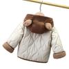 Cárdigan para Recién Nacido Estilo Occidental Lindo Conjunto Abrigo de Algodón con Forro Polar para Bebé Niña Otoño e Invierno Top Cálido