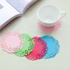 Criativo Vazado Silicone Formato de Flor Antiderrapante Anti-Queimadura Isolante Térmico Porta-Copos de Chá Taobao Fábrica de Presentes Venda Direta T