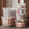 Caja de Almacenamiento Transparente de Plástico, Caja de Almacenamiento de Gran Capacidad para Ropa y Juguetes del Hogar, Caja de Almacenamiento Grande, Caja Organizadora para Armario