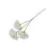 Hortensia de 3 cabezas, tallo único, hortensia de madera, decoración de lugar de bodas, arreglo floral, flores de seda, materiales florales para escenario de bodas de hotel, flores artificiales