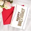 Colección de Tarjetas de Felicitación de Cumpleaños Nuevas Transfronterizas Animal Texto Mensaje de Cumpleaños Universal Tarjeta Plegable con Sobre