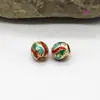 Cuentas de Tambor Cloisonné Cuentas de Agujero Grande Aleación Cuentas Colgantes Color DIY Pulsera Collar Accesorios Venta al por Mayor