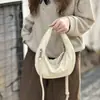Bolso de Media Luna Minimalista Casual de Moda Japonés y Coreano de Alta Calidad, Bolso de Media Luna de Lujo Sencillo, Bolso de Mano, Bolso de Mano Retro, Moda para Mujer