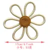 Decoración Habitación Infantil Bohemia Flor de Margarita Encaje Tejido Colgante de Pared Hogar Niña Bebé Decoración de Pared Infantil Flores