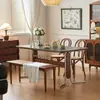 Mesa de Comedor Nórdica de Madera Maciza y Pizarra, Mesa de Comedor Creativa Vintage para Uso Doméstico en Apartamentos Pequeños, Mesa Pequeña Retro Japonesa para Casa de Huéspedes y Restaurante