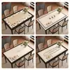 Mantel de Mesa de Comedor de Lujo Ligero Estilo Francés, Impermeable, Resistente al Aceite, Lavable, Mantel de Mesa de Café de Gama Alta, Resistente al Calor, Aislante Térmico, Protector de Mesa