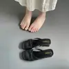 Nuevas Sandalias Cuadradas Abiertas de Verano y Primavera 2026 de Comercio Exterior Estilo Francés para Mujer, Pantuflas Casuales de Moda para Uso en Exteriores, Transfronterizo