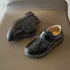Nuevos Zapatos de Cuero para Niños de Primavera y Otoño Estilo Británico Negro Zapatos de Presentación para Estudiantes de Primaria Zapatos para Niños Zapatos de Presentación para Niñas Zapatos para Niños Medianos y Grandes