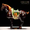 Caballo Tang Sancai Caballo de Cerámica Año del Caballo Adorno Regalo Nacional Artesanía de Caballo Regalo Decoración de Sala de Estar Adorno para el Hogar Seis Caballos