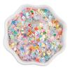 Brillo de Uñas de Alto Brillo Lentejuela Láser Mixta Corazón Estrella Decoración de Uñas DIY Pegamento Flujo Lino Forma Especial Mascota