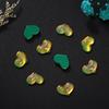 Nuevas joyas de cristal para uñas con forma de corazón de melocotón ancho y moca plana, decoraciones para uñas usables de colores mágicos.