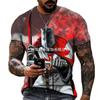 Moda de Verano Templario Camiseta de Hombre Impresa en 3D Street Harajuku