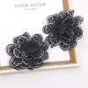 Exquisita Organza Pedrería Multicapa Flor de Rosa Tridimensional Corsage DIY Accesorio para el Cabello Zapato Sombrero Bolso Accesorios para Ropa