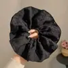 Falda de Organza Negra Estilo Ballet Anillo para el Cabello Intestino Grueso Cuerda para el Cabello de Primavera Temprana para Mujer Cuerda para el Cabello con Sentido Avanzado Accesorios para el Cabello