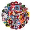50Pzs Pegatinas de Superhéroes Marvel DC Anime Dibujos Animados Personalidad Cuerpo Guitarra Graffiti Cuaderno Pegatinas Mayoreo