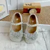 2026 Nueva Primavera Otoño Niña de Cristal Niña Bebé con Falda Elegantes Zapatos de Princesa Zapatos de Niña Pequeños Zapatos de Cuero para Niños