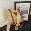 Bolsas 2026 Novas Bolsas Femininas Outono e Inverno Férias na Praia Bolsas de Palha Bolsas de Ombro Transversais Casuais de Alta Qualidade