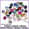 Rhinestones de Vidrio de Color Satélite con Base Puntiaguda, Rhinestones de Cristal Redondos, Rhinestones Redondos de Doble Punta, Materiales de Rhinestones para Arte de Uñas DIY, Decoración de Teléfono