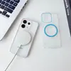 Funda magnética transparente de colores adecuada para OPPO Reno16, lujo 15, gama alta 14Pro, funda de teléfono estilo ins coreano para niñas