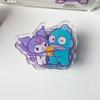 Coolomi acrílico transparente clip pp de doble cara clip para notas de aspecto elegante clip de sellado carpeta clip lindo papelería