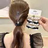 Elástico de cabelo de malha com estampa de leopardo de alta elasticidade, anel de cabelo de organza elegante e estiloso, acessório de cabelo para meninas