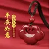 Colección Original de Colgantes de Cinabrio, Arena Dorada Púrpura Genuina, Collar con Colgante Amuleto de Arena Roja Imperial, Venta al por Mayor y Dropshipping