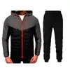 Suéter Casual Nuevo para Hombre con Cremallera, Sudadera con Capucha, Chaqueta Cárdigan con Costuras para Hombre