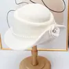Elegante sombrero pequeño estilo Hepburn para otoño e invierno, estilo francés vintage y elegante, sombrero para mujer que hace que la cara se vea más pequeña, sombrero de pescador tejido