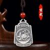 Colgante de plata esterlina 999 cuatro Bestias Divinas Dragón Azul Tigre Blanco Zhuque Xuanwu plata pura personalidad dominante collar para hombres y mujeres