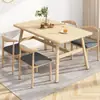 Mesa de Jantar para Apartamentos Pequenos, Casas de Aluguel, Conjunto de Mesa e Cadeiras Moderno Minimalista para Restaurantes Fast-Food, Mesa Retangular Comercial