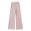 Pantalones anchos de pierna ancha para mujer, de estilo americano, con cintura alta y cordón ajustable, de punto, rectos y casuales, para otoño