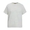 Camiseta Masculina Listrada Redonda de Manga Curta Estilo Japonês, Versátil para o Verão, Estilo Preguiçoso, Marca Tendência, Pulôver, Camiseta de Meia Manga