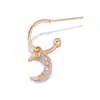 Pendientes de Nicho de Gama Alta Rakol Nuevo Estilo Europeo y Americano Rayo Estrella Luna Cobre Dorado Incrustado Circonio para Hombres y Mujeres